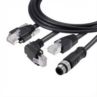 Industrial GigE kabel kamera Ethernet fleksibel Cat6 luar ruangan dengan konektor RJ45 8P8C dan isolasi PVC