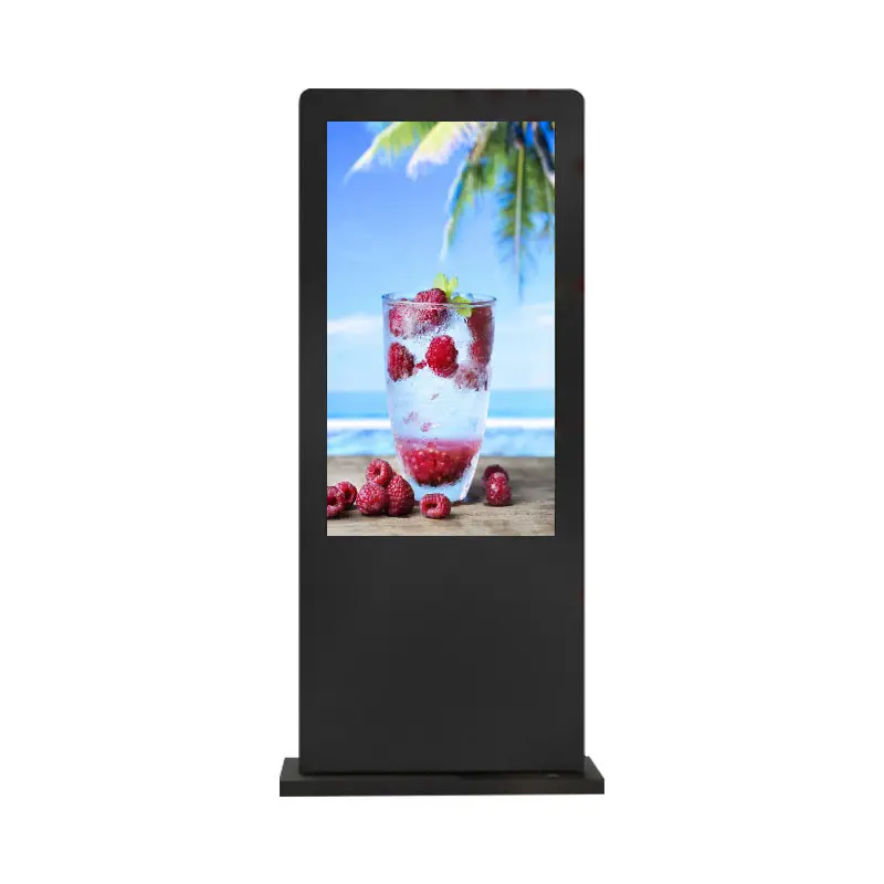 방수 43 인치 휴대용 배터리 디지털 간판 및 디스플레이 LCD 광고 플레이어 광고 디스플레이 화면 야외 키오스크