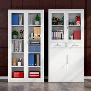 Full Series <b>Lockable</b> Steel Office File Cabinet All Models Glass/<b>Drawer</b>/Solid Door/Adjustable Shelf Metal File Cabinet Wholesale - Product Image 1