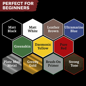 Kit Base di Pittura per Miniature con Colori Acrilici Metallizzati Professionali per Modellismo e Giochi da Tavolo con Logo Personalizzato - Product Image 6