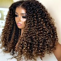 Cheveux humains 13x4 HD perruque avant en dentelle avec 16 pouces de haute qualité Super Double dessiné perruque pour les femmes noires utilisation quotidienne de fête