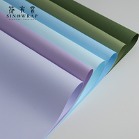 Papel de Envolver Flores SINOWRAP de 80 Micras, Color Liso, Superventas, 52*53CM, Estilo Minimalista
