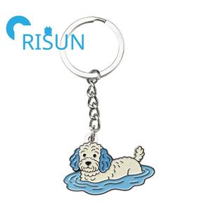 พวงกุญแจโลหะเคลือบสีแบบกำหนดเองขายส่ง ลายน่ารัก ลาซา อพโซ ชิทซู ปอร์ตูเกส วอเตอร์ ด็อก ชิทซู - Product Image 6