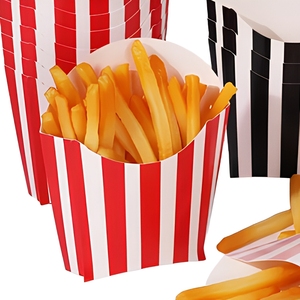 Scatole per Patatine Fritte in Carta Kraft Riciclabile Colorata, Confezioni per Caramelle e <span class=keywords><strong>Popcorn</strong></span> per Bambini, Ideali per Feste di Compleanno - Product Image 2