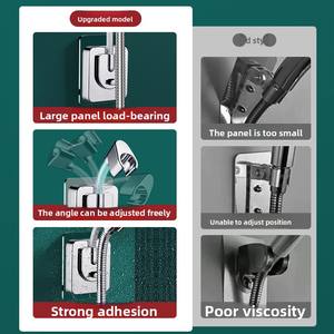 Support mural adhésif moderne pour pommeau <span class=keywords><strong>de</strong></span> <span class=keywords><strong>douche</strong></span> d'<span class=keywords><strong>angle</strong></span> argenté réglable à 360°, sans perçage, accessoires <span class=keywords><strong>de</strong></span> robinetterie <span class=keywords><strong>de</strong></span> <span class=keywords><strong>salle</strong></span> <span class=keywords><strong>de</strong></span> <span class=keywords><strong>bain</strong></span> - Product Image 3