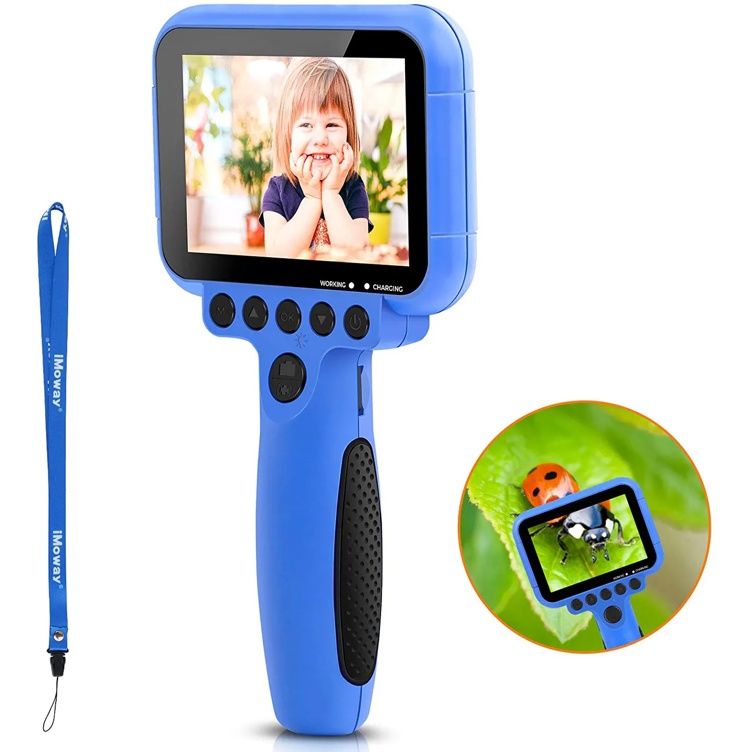 CO-IM630-NBlue Children Kids Camera Mini Kids Hd Digital Children Camera Gifts For 4-8 Year Old Kids | Shockproof