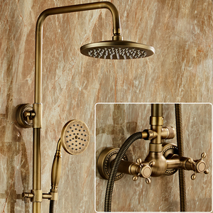 Ensemble de <span class=keywords><strong>douche</strong></span> thermostatique moderne en laiton, mitigeur mural rétro à poignée unique, finition polie, pour salle de bain domestique, avec valve en céramique - Product Image 4