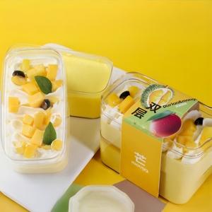 Boîte en plastique transparente pour pâtisserie, desserts, tiramisu, de qualité alimentaire, multi-tailles, personnalisée - Product Image 6