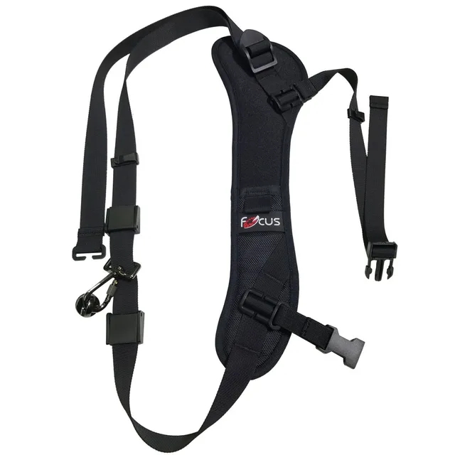 Cinghia Italiana Cuoio Universale Cinghia Tracolla In Cuoio Per Due Fotocamere (Doppia) - Regolabile, Adatta A Tutte Le Fotocamere Tenda Ciniglia