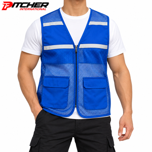Chaleco de Seguridad Ajustable al por Mayor, Chaleco de Trabajo de Alta Visibilidad para Distribuidores de Uniformes Industriales - Product Image 1