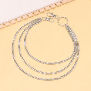 Cadena de Cintura Metálica Estilo Hip Hop, Cadena para Pantalones de Tres Capas de Aleación de Zinc, Estilo Punk para Uso Diario - Product Image 3