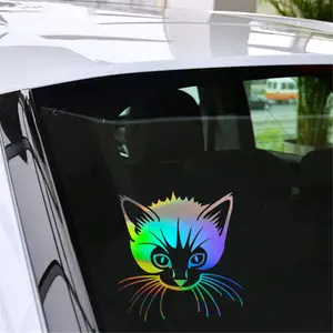 Lovely Kitten Cat Face Vinyl Stickers Car Bumper Window Laptop Door Decal Gift Die Cut Decals Laptop window Glass