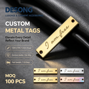Etiquetas Metálicas Grabadas Personalizadas de Aleación de Zinc Estampadas para Equipaje y Calzado, Personalizadas y al por Mayor para Suministros de Decoración de Marca - Product Image 1