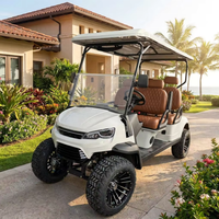 Véhicule tout-terrain électrique puissant 4 places, design surélevé, moteur AC lithium 72V, 30-50 km/h, système audio pour les loisirs à la plage