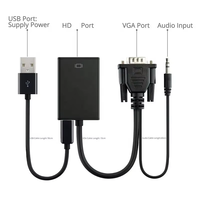 Konverter adapter kabel 15-poliges VGA-Stecker auf HDTV-Buchse Full HD 1080P-Adapterkabel mit Audio-und Micro-USB-Power-VGA-HDTV-Kabel
