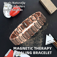 Bracelet en cuivre magnétique thérapeutique pour hommes et femmes, soulagement de la douleur et de l'arthrite, avec boîte cadeau pour la guérison