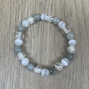 Großhandel Energie schutz Heilung Kristall Labradorit Selenit Crackle Quarz Light workers Armband Reiki Geschenk - Product Image 5