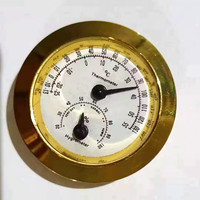 Thermomètres hygromètres analogiques ronds en argent de petite taille avec verre pour humidité ou numériques