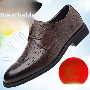 Zapatos de vestir de piel de vaca auténtica para hombre, informales, Oxford, antideslizantes, con botones, gris, rojo, colores mezclados para bodas y fiestas - Product Image 4