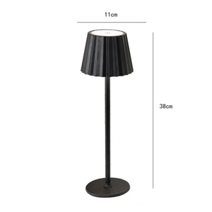 Modern <b>Black</b> Brass Table Lamp Crystal Bell <b>Shade</b> 38cm LED Warm White <b>Light</b> E26 Base Push Button Switch Living Room Decorative - Product Image 2