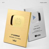 Placa de Metal con Logotipo Personalizado para YouTube, Premio, Diseño de Trofeo y Medalla para Regalos en Ferias Comerciales