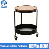Table console extensible moderne avec rangement et roulettes mobiles pour hôtel et usage domestique, construction métallique durable