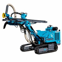 Foreuse DTH sur chenilles HT500 robuste à moteur diesel, double moteur, économe en énergie, pour trous de 90-203 mm, profondeur 22-25 m, pour l'exploitation minière intensive