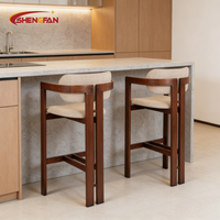 Vente directe d'usine, style simple, chaise de bar en bois massif, fauteuil, tabouret de bar en bois, chaises de salle à manger pour la maison et la cuisine