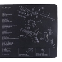 Accessoires de tir de chasse Kit de nettoyage d'outils Tapis de nettoyage avec schéma des pièces et mode d'emploi