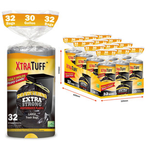 Sac poubelle Xtratuff à cordon 30G 32CT 12pcs/carton - Product Image 1