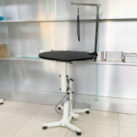 Table de toilettage pneumatique pour animaux de compagnie, de qualité supérieure, avec levage pneumatique, pour chiens, de type rond, EUR VET