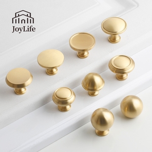 خزانة ملابس نحاسية بسيطة مقبض باب سحب درج الشمال فاخر نحاسي ذهبي مقبض خزانة مقبض درج بول - Product Image 1