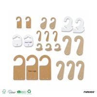 Étiquettes suspendues en carton kraft biodégradable, résistantes, avec logo personnalisé du fabricant, imprimées, pour l'emballage de vêtements
