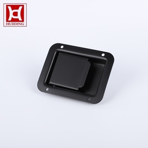 Black Powder Coated Recessed Paddle Latch Non-Locking Slam Latch Flush Mount Handle for Mechanical Enclosure - Product Image 5