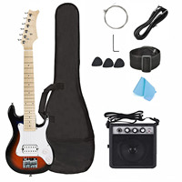 NEW 30 Inch Kid Guitar Kit Size 3/4 Electric Guitar Maple Neck Body Glossy Finish Accessories Including 5 Watt Amplifier OEM