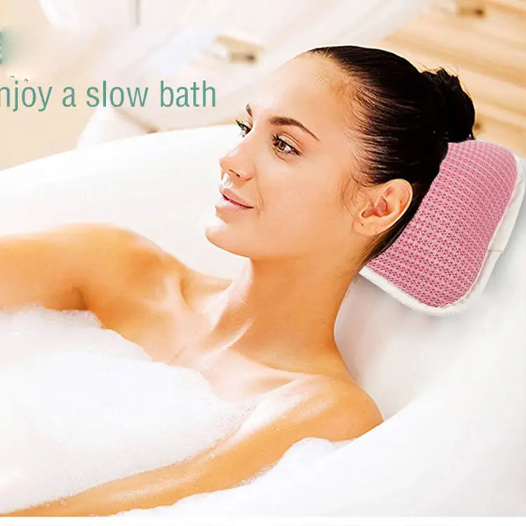हॉट सेलिंग कस्टम लोगो बाथटब तकिए साँस स्नान तकिए स्नान तकिए