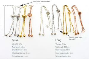 Chaîne d'extension fixe <span class=keywords><strong>en</strong></span> <span class=keywords><strong>plastique</strong></span>, pour bricolage, Bracelet élastique allongé fait à la main, <span class=keywords><strong>collier</strong></span>, accessoires matériel, chaîne d'extension, 10 pièces, S925 - Product Image 6