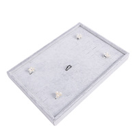 Ensemble de présentoirs à bijoux en velours brossé de luxe, imperméable, pour vitrine, comptoir, boucles d'oreilles, pendentif, clous d'oreilles, bague, collier