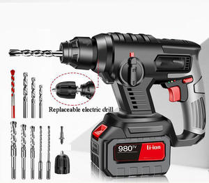 Marteau sans fil haute puissance, perceuse lithium double usage, 220V, alimenté par batterie, machinerie pour l'industrie du bâtiment - Product Image 1