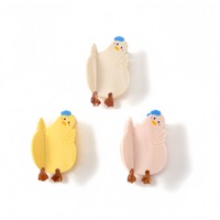 Pince à cheveux YJL en acétate en forme de poussin mignon et dodu, pinces à cheveux amusantes en forme d'animaux de dessin animé, accessoires capillaires quotidiens tendance pour filles, vente en gros