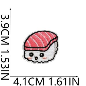 Nouvelle broderie thermocollante mignonne de dessin animé Sushi pour la décoration de chapeaux, vêtements et sacs - Product Image 2
