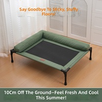 Canapé-lit pliable moderne de luxe pour chien et chat, écologique, résistant à l'humidité, respirant, frais pour l'été, toutes saisons, avec boîte amovible
