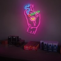 Nouvelle conception tendance, enseigne au néon LED personnalisée pour cigarettes, pour voitures et entreprises, imperméable et écologique