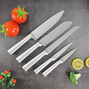 Wholesale <strong>5pcs</strong> Modern Stainless Steel Kitchen <strong>Knife</strong> <strong>Set</strong> Durable 3Cr13 Chef's Blade Cutlery for Kitchen Use - Product Image 5