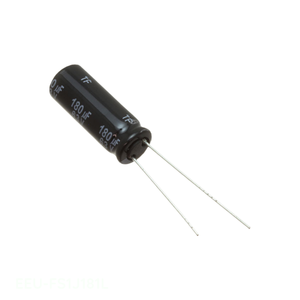 Condensador de Aluminio de Canal del Fabricante EEU-FS1J181L 180 uF de Orificio Pasante 180UF 20% 63V RADIAL TH - Product Image 1