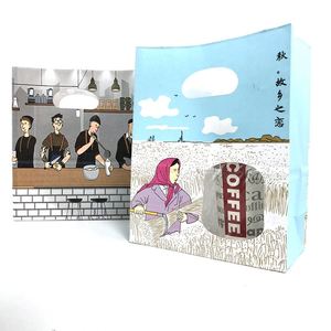 Recyclable Spout Top Handle Brown Kraft Food Packaging Paper <b>Bags</b> with Window for Pizza Sushi Noodle & Salad - Product Image 1