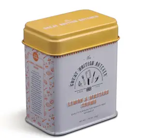 カスタム空の食品グレードの正方形の丸い錫スパイスジャー金属缶スパイス容器穴シェーカートップスパイス錫包装