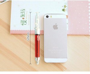 Stylo bille design tube de simulation en forme de <span class=keywords><strong>seringue</strong></span>, recharge 0,7 mm, cadeau d'appréciation pour infirmières et personnel médical, pour le bureau, l'écriture, la salle de classe et les fêtes - Product Image 2