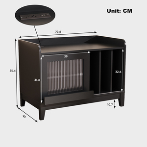 <span class=keywords><strong>Meuble</strong></span> <span class=keywords><strong>de</strong></span> <span class=keywords><strong>rangement</strong></span> vintage en bois pour tourne-disque, armoire <span class=keywords><strong>de</strong></span> <span class=keywords><strong>rangement</strong></span> pour disques vinyles, organisateur décoratif multifonctionnel pour salon - Product Image 6