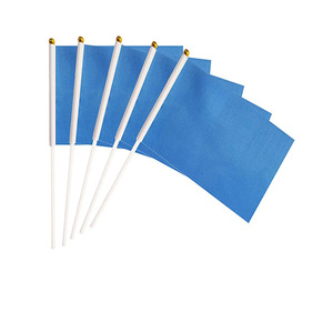 Маленький Шелковый флаг с ручным приводом 14x21 см, оптовая продажа, пятицветный флаг с ручным приводом, небольшой цветной флаг с ручным приводом - Product Image 6